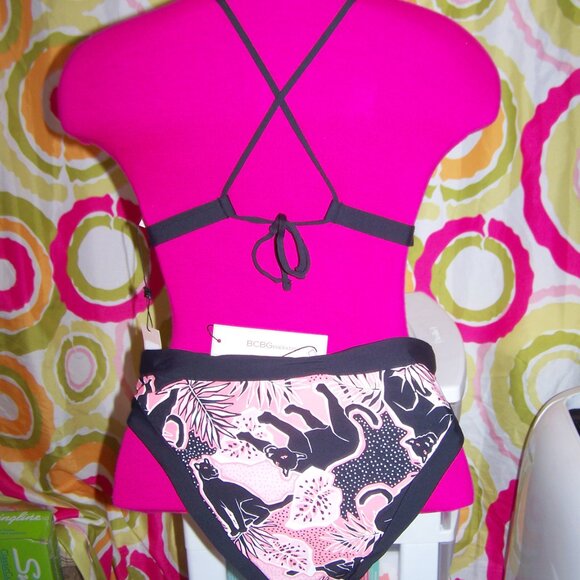 BCBGeneration NWT 2pc Panther Bikini Sz L - Picture 6 of 8